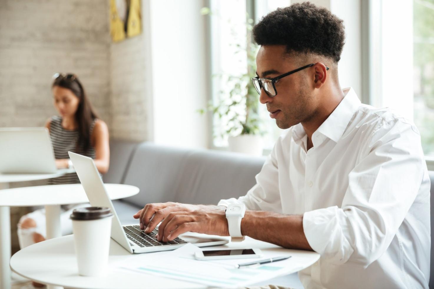 Financial analysis professional workspace